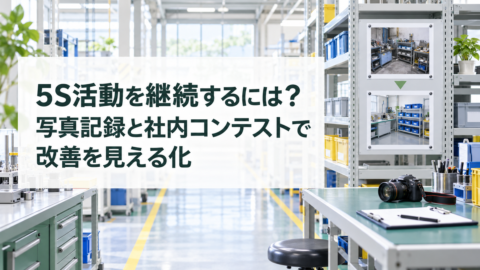 5S活動を継続するには？写真記録と社内コンテストで改善を見える化
