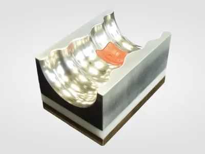 ブロー成形ボトル容器を箔押し